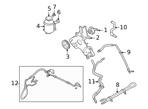 Pump & Hoses for 2005 Land Rover Freelander #0
