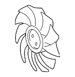 8845360010 - HVAC: Fan Blade for Lexus: GX460, GX470, LX470 Image