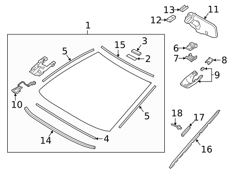 Glass - Windshield for 2021 Toyota Avalon #0