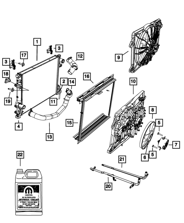« 5137723AA – Cooling : Climatisation Et Chauffage Vidange pour Mopar Image »