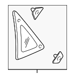 5S4Z6329711AA - Body: Quarter Glass for Ford: Focus Image