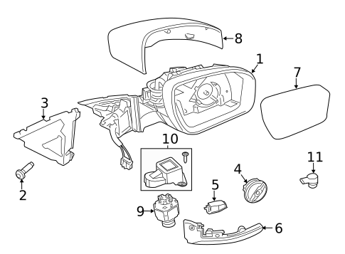 Outside Mirrors for 2021 Land Rover Range Rover Sport #0