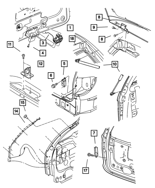 4717992AD - Body Sheet Metal Except Doors: Liftgate Latch, Manual for Mopar Image