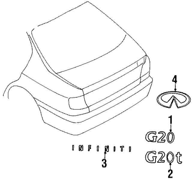 848967J100 - Body: Nameplate for INFINITI: G20 Image