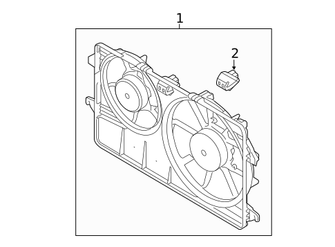 Cooling Fan, Clutch & Motor for 2010 Ford Transit Connect #0