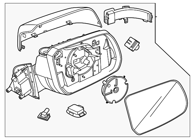2024-2025 Ford Ranger Mirror Assembly N1WZ-17682-XW | OEM Parts Online