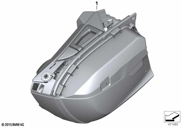 46547728664 - Frame and Mounting Parts: Case, Right without Painted Parts -  for BMW-Motorrad Image