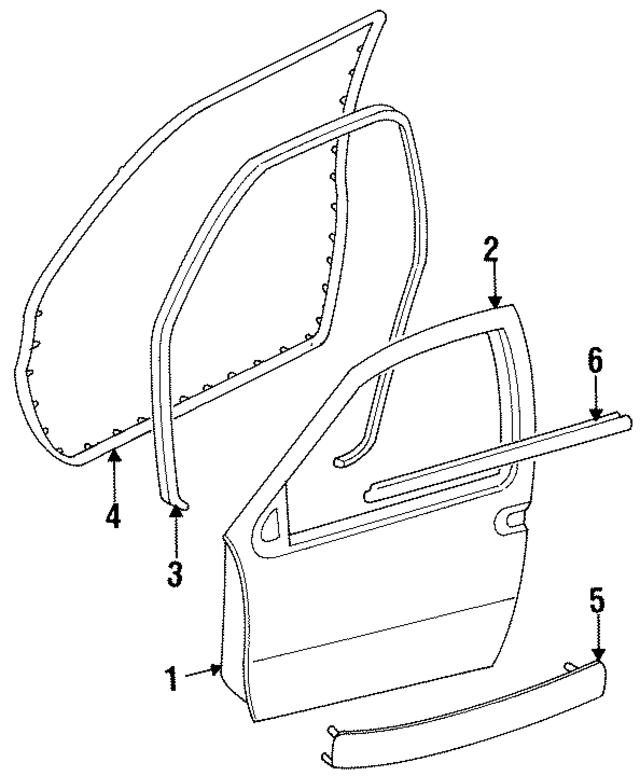 YF5Z1220879APTM - Body: Body Side Molding for Ford Image