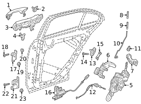 Rear Door for 2021 Mercedes-Benz E350 #1
