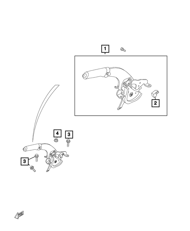 6GE20U0DAA - Brakes: Parking Brake Lever Assembly for Mopar Image