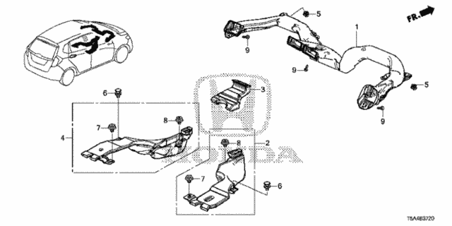 Duct for 2016 Honda Fit #0