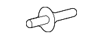 9026906017 - Body: Fuel Door Rivet for Lexus: ES250, ES300, ES300h, ES330, ES350, GS300, GS350, GS430, GS460, GX550, IS200t, IS250, IS300, IS350, IS500, LS460, LS500, LS500h, LS600h, LX570, LX600, LX700h, NX200t, NX300, NX300h, RX330, RX350, RX400h, UX200, UX250h, UX300h Image