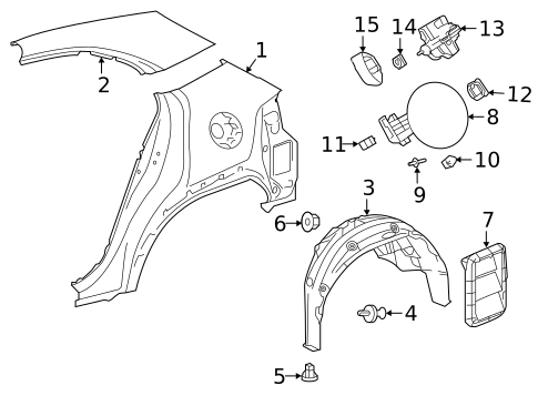 Fuel Door for 2019 Lexus UX250h #0