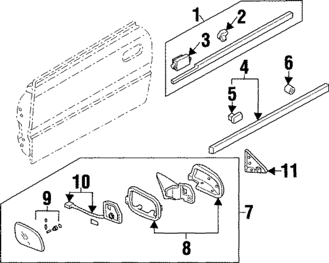 91561SL4003 - : Belt Weather-Strip Clip for Acura Image