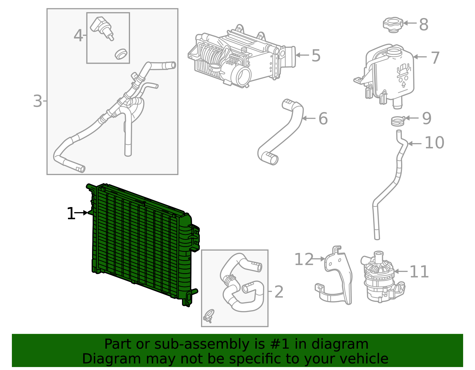 2020-2025 GM Engine Auxiliary Radiator 84693040 | Capital Chevy Parts