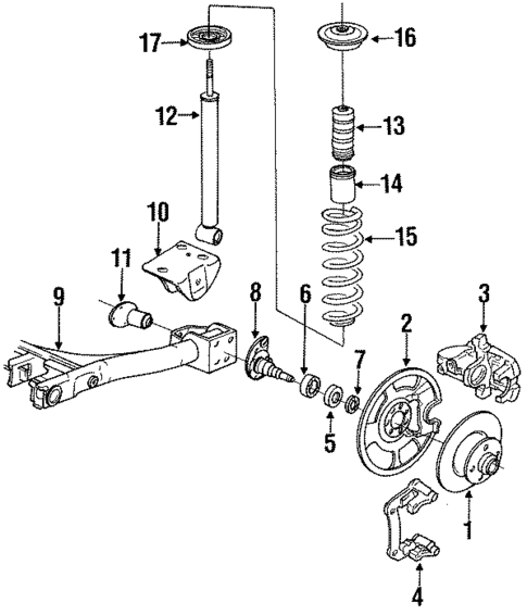 Rear Suspension for 1994 Volkswagen Corrado #0