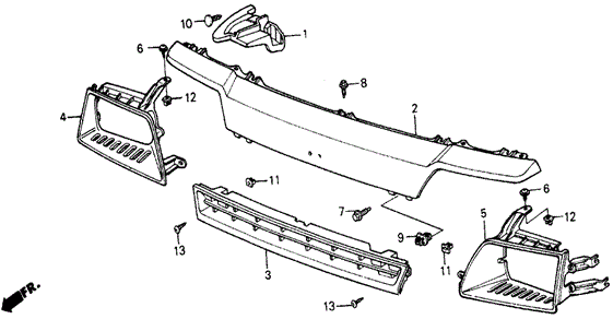 Front Grille for 1984 Honda Wagovan #0