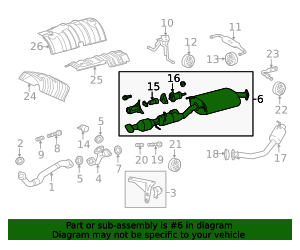 2010-2015 Lexus RX450h Center Pipe 17420-31291 | OEM Parts Online
