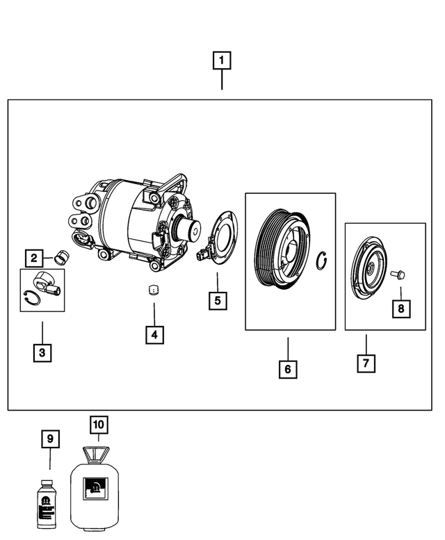 68166479AA - : A/C Compressor Clutch Overhaul Kit for Mopar Image