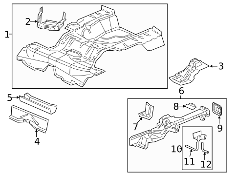 Rear Floor & Rails for 2010 Chevrolet Cobalt #0