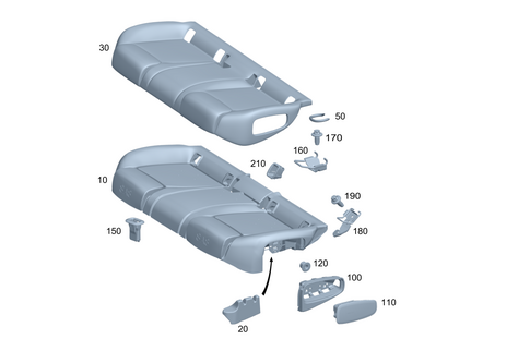 Rear Seat Cushion for 2025 Mercedes-Benz CLA250 #0