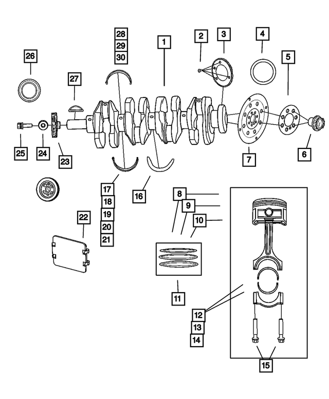 5191336AA - 1.8L Gas; Engine: C-size Piston Pin And Rod for Mopar Image