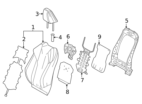 Driver Seat Components for 2019 Lexus UX250h #1