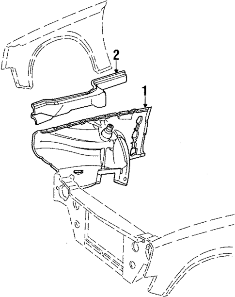 Structural Components & Rails for 1986 Pontiac T1000 #0