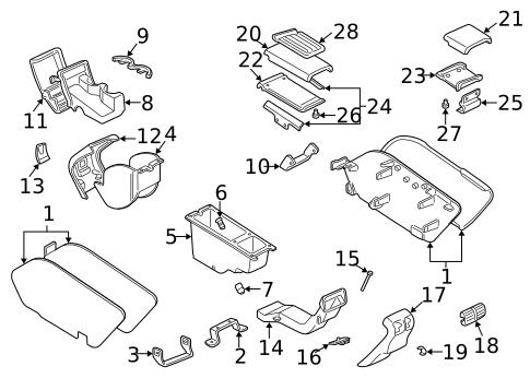 Center Console for 2000 Buick Park Avenue #0