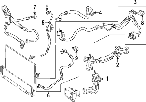 Condenser, Compressor & Lines for 2023 Mercedes-Benz EQE AMG&reg; #1