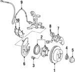1W1Z2B120AA - Brakes: Caliper for Ford: Crown Victoria | Lincoln: Town Car | Mercury: Grand Marquis Image