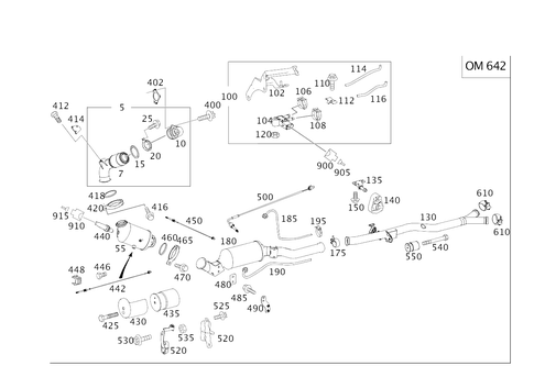 Exhaust System for Six-Cylinder Diesel Vehicles for 2009 Mercedes-Benz ML320 #0