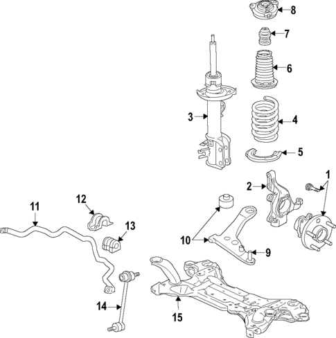 Front Suspension for 2021 Fiat 500X #0