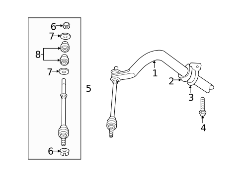 Stabilizer Bar & Components for 2007 Dodge Ram 1500 #0