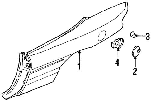 Quarter Panel & Components for 1998 Chrysler Sebring #0