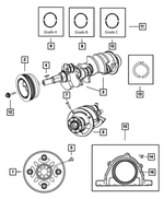 68102977AB - 5.7L Gas; Engine: Crankshaft Bearing Kit for Mopar Image