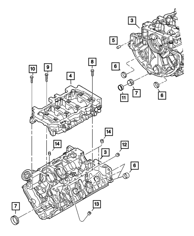 5069216AC - Engine 3.7L Six Cylinder: Short Block for Mopar Image