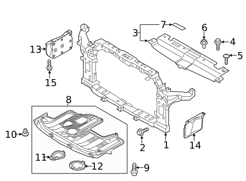 Radiator Support for 2018 Kia Soul EV #0