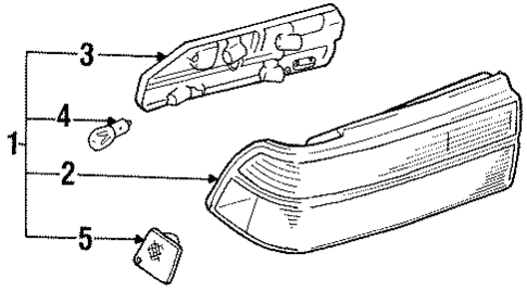 Tail Lamps for 1991 Nissan Stanza #0
