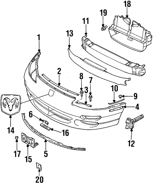 MR296445 - Body: Bumper Cover for Mopar Image