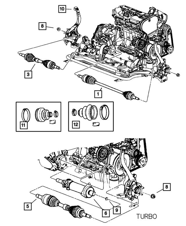 4578022AA - Front Suspension &amp; Drive: Axle Half Shaft, Right for Mopar Image image