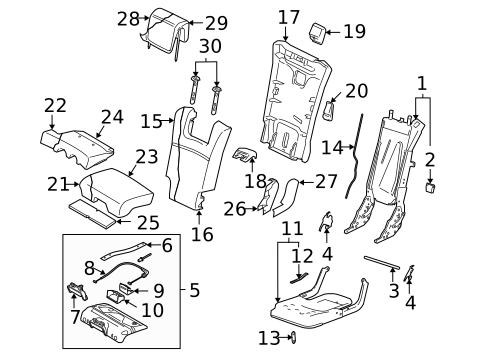 Rear Seat Components for 2006 Volvo XC90 #2