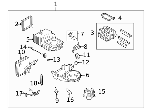 Evaporator Components for 2003 Kia Spectra #0
