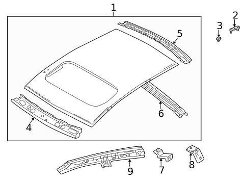 Roof & Components for 2002 Mazda Protege5 #0