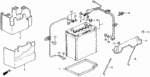 31512SH3010 - Electrical/Exhaust/Heater/Fuel: PLATE, BATTERY SETTING for Honda Image