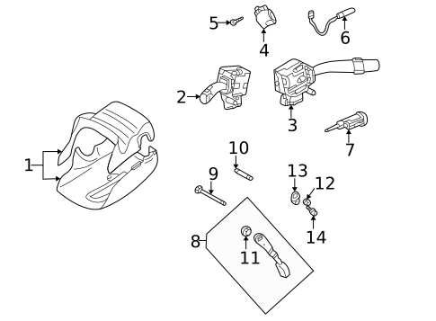 Shroud, Switches & Levers for 2003 Toyota MR2 Spyder #0