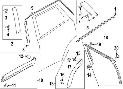 Exterior Trim - Rear Door for 2024 Mazda CX-90 | OEM Parts Online