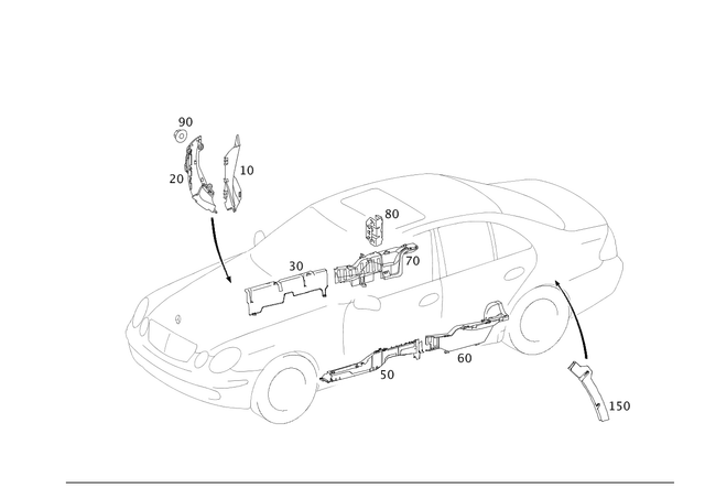 2118211089 - Electrical System: Duct for Mercedes-Benz Image image