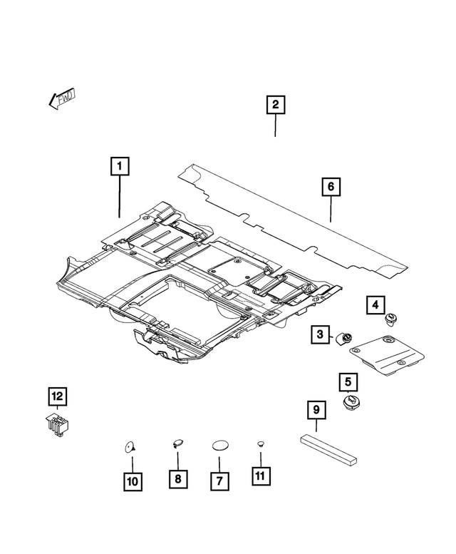 7HJ82LDUAA - Interior Trim: Floor Mat for Ram: ProMaster 1500, ProMaster 2500, ProMaster 3500 Image