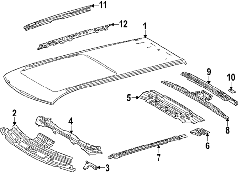 Roof & Components for 2024 Lexus GX550 #1